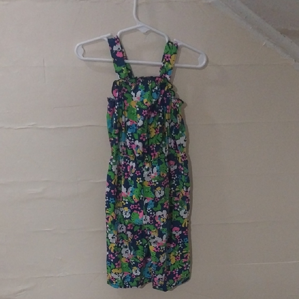 Floral Print Sleeveless Romper